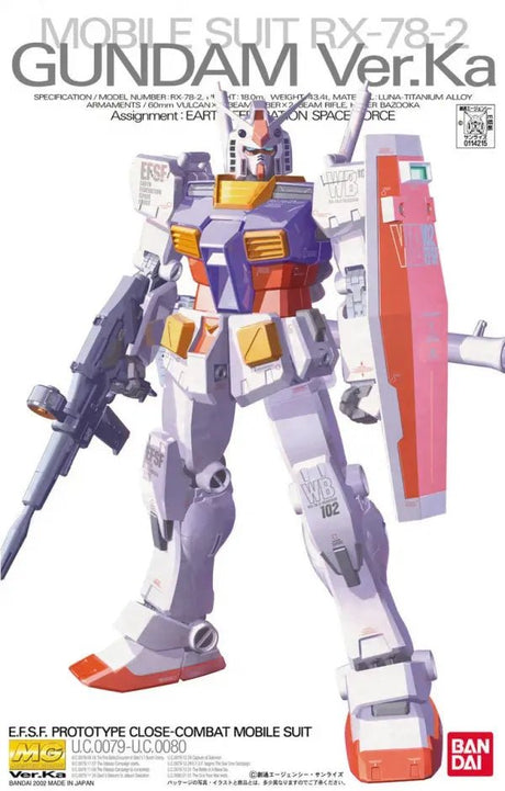 Bandai MG 1:100 RX-78-2 Gundam (Version Ka) - Phillips Hobbies