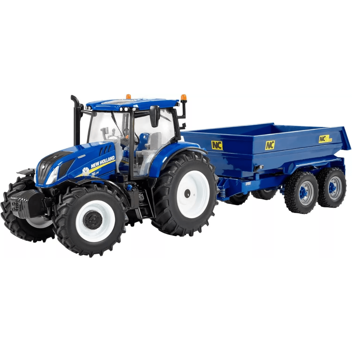 Britains 43268 New Holland T6 Tractor with NC Dump Trailer Playset - 1:32 Scale - Phillips Hobbies