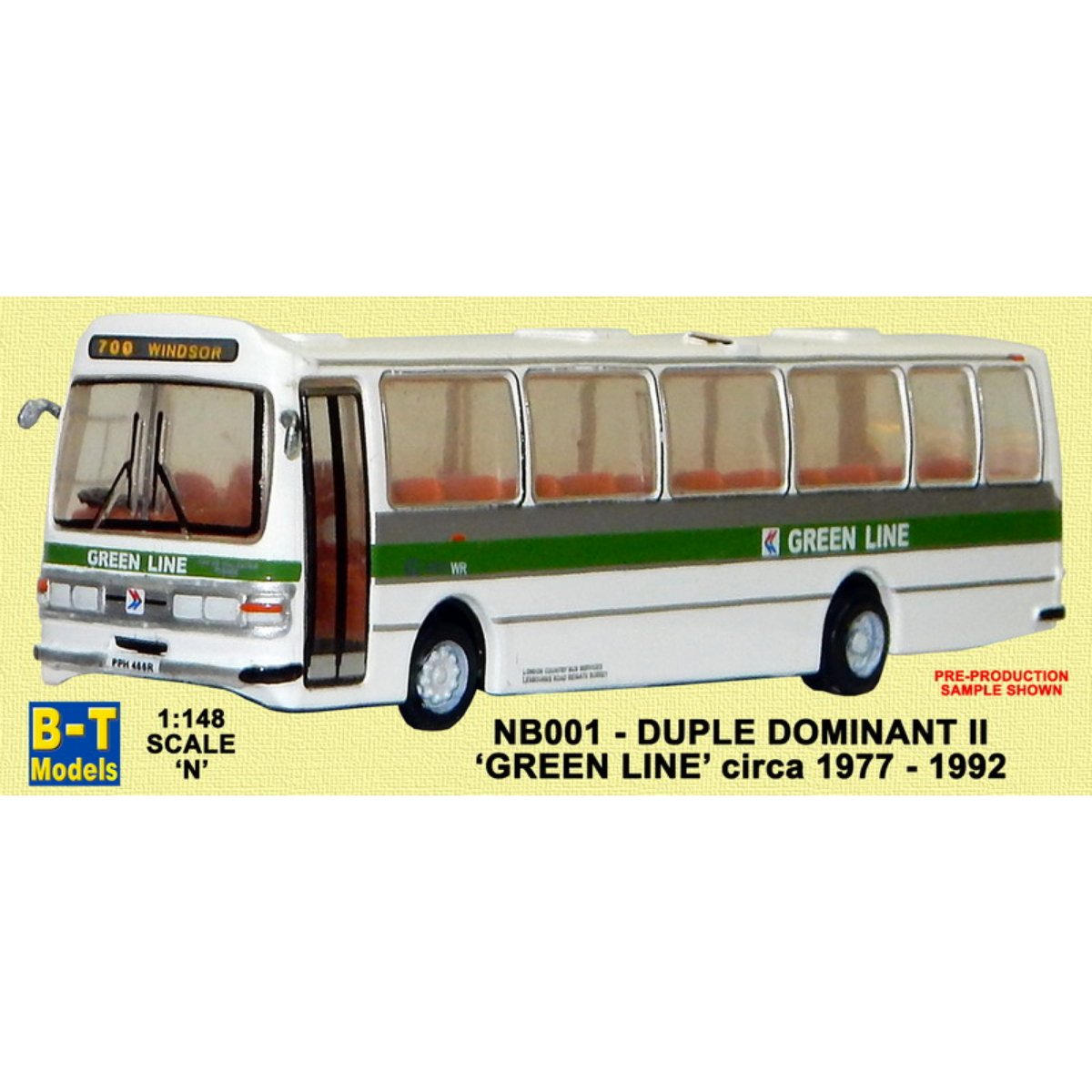 BT Models NB002 Duple Dominant II Green Line - N Scale - Phillips Hobbies