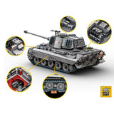 Build Army King Tiger (Tiger ll) Grey Brick Model - 1:33 Scale - Phillips Hobbies