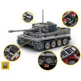 Build Army Tiger 1 Grey Brick Model - 1:33 Scale - Phillips Hobbies