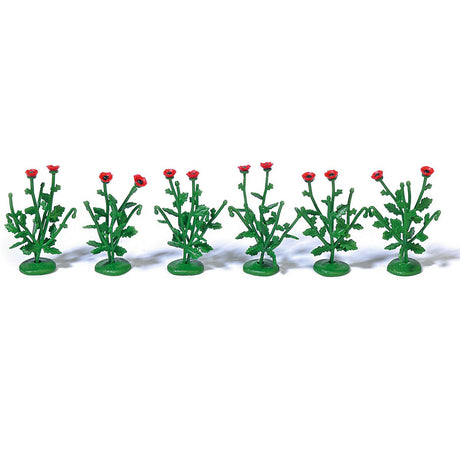 Busch 1255 Pack of 80 Poppy Plants Kit - HO / OO Gauge - Phillips Hobbies