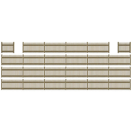 Busch 6007 120cm Picket Fencing - HO / OO Gauge - Phillips Hobbies