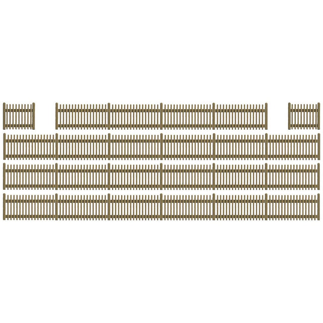 Busch 6007 120cm Picket Fencing - HO / OO Gauge - Phillips Hobbies