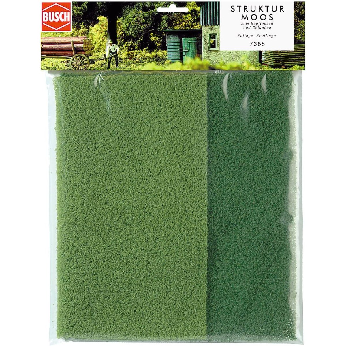 Busch 7385 Moss Fine Light/Mid Green Fleece - Phillips Hobbies