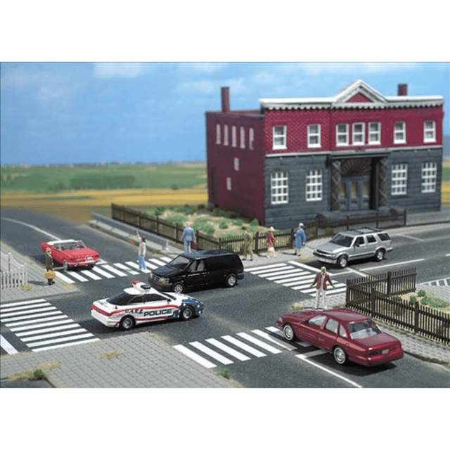 Busch 9712 Self Adhesive Cross Road - HO / OO Gauge - Phillips Hobbies