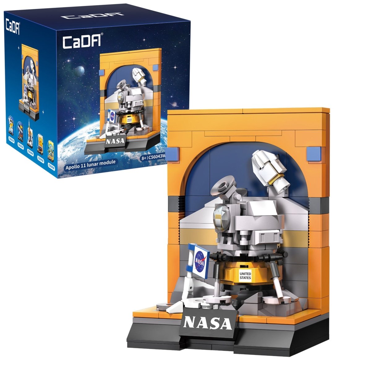 CaDA Bricks Apollo 11 Lunar Module 206 pcs Construction Toy Set - Phillips Hobbies