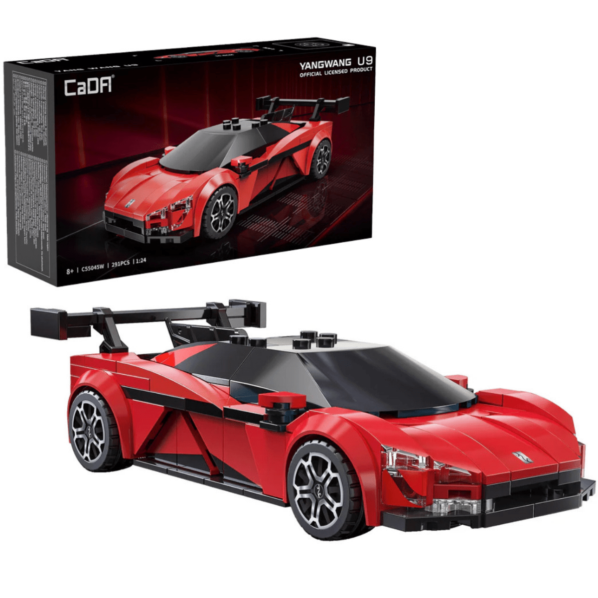 CaDA Bricks BYD Yangwang U9 Electric Super Coupé 291 pcs - 1:24 Scale - Phillips Hobbies