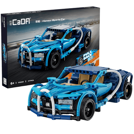 CaDA Bricks Honour Pull - Back Sports Car 377pcs - 1:18 Scale - Phillips Hobbies