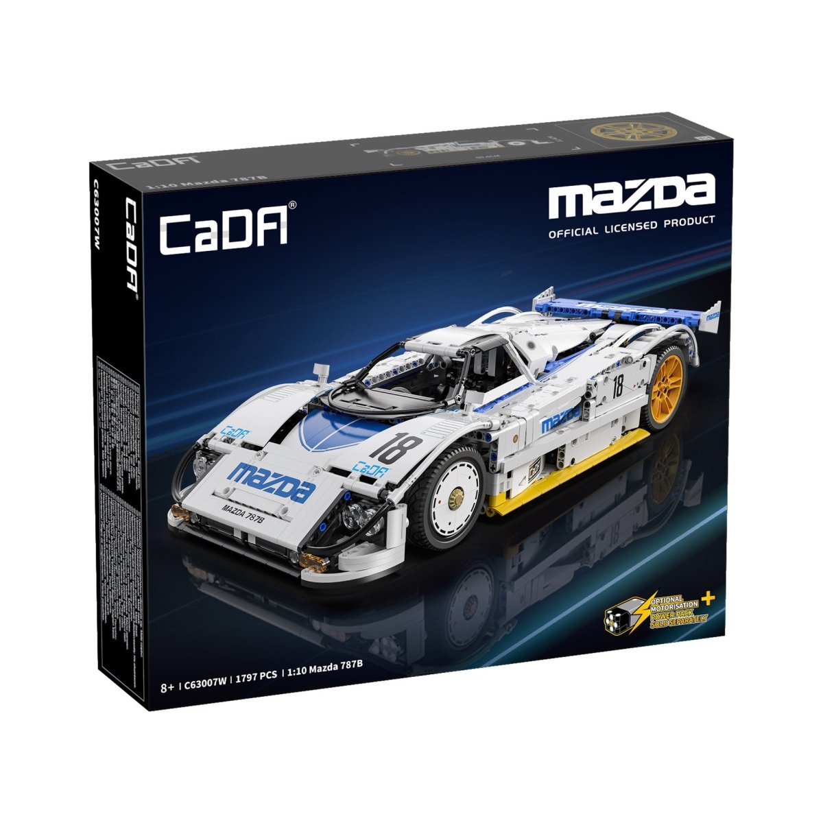 CaDA Bricks Mazda 787B Race Car 1797 pcs Construction Toy Set 1:10 Scale - Phillips Hobbies
