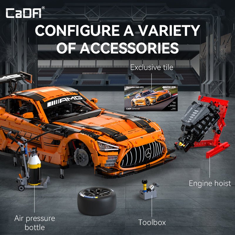 CaDA Bricks Mercedes - AMG GT3 1:8 Scale - 5466 pcs - Phillips Hobbies