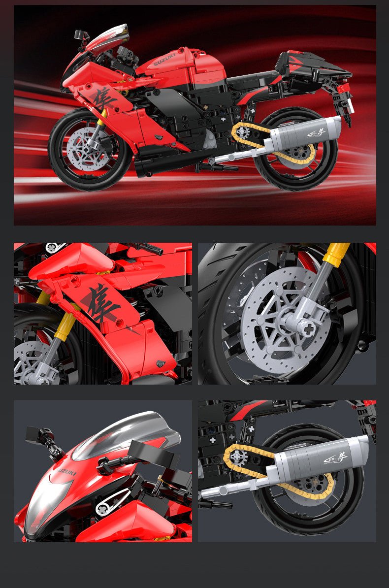 CaDA Bricks Suzuki Hayabusa Motorbike 1043 pcs 1:6 Construction Toy Set - Phillips Hobbies