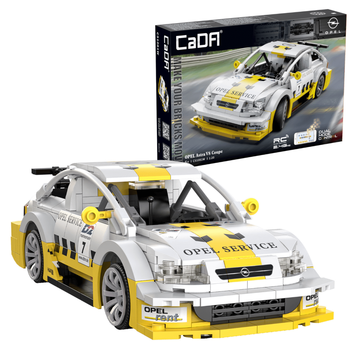 CaDA Opel Astra V8 Coupe Rally Car Battery Powered Remote Controlled 330 pcs - Phillips Hobbies