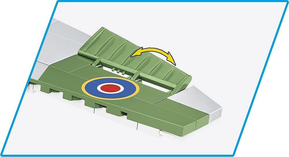 COBI 5865 Spitfire Mk. XVI Bubbletop 1:48 Scale Brick Model Plane 152pcs - Phillips Hobbies
