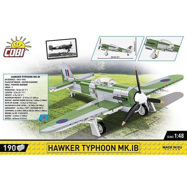 Cobi Bricks 5864 Hawker Typhoon Mk.1B Brick Model Plane 190pcs - Phillips Hobbies