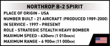 Cobi Bricks 5916 Northrop B - 2 Spirit - Phillips Hobbies