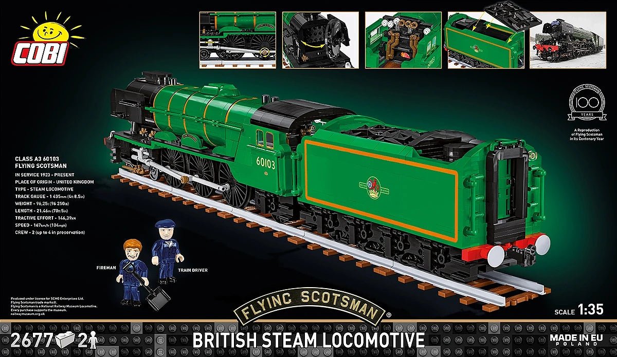 Cobi Bricks 6292 Flying Scotsman British Steam Locomotive - Phillips Hobbies