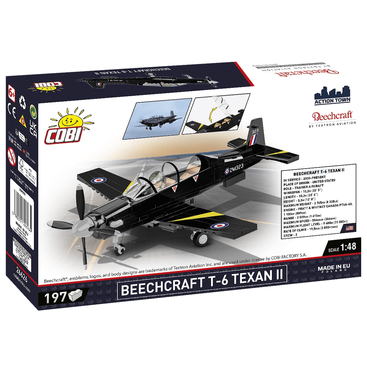 Cobi Bricks Beechcraft T - 6 Texan II Plane Construction Toy Set - Phillips Hobbies