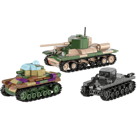 COBI Bricks Renault R35 - Valentine IX - Panzer I Tank Set - Phillips Hobbies