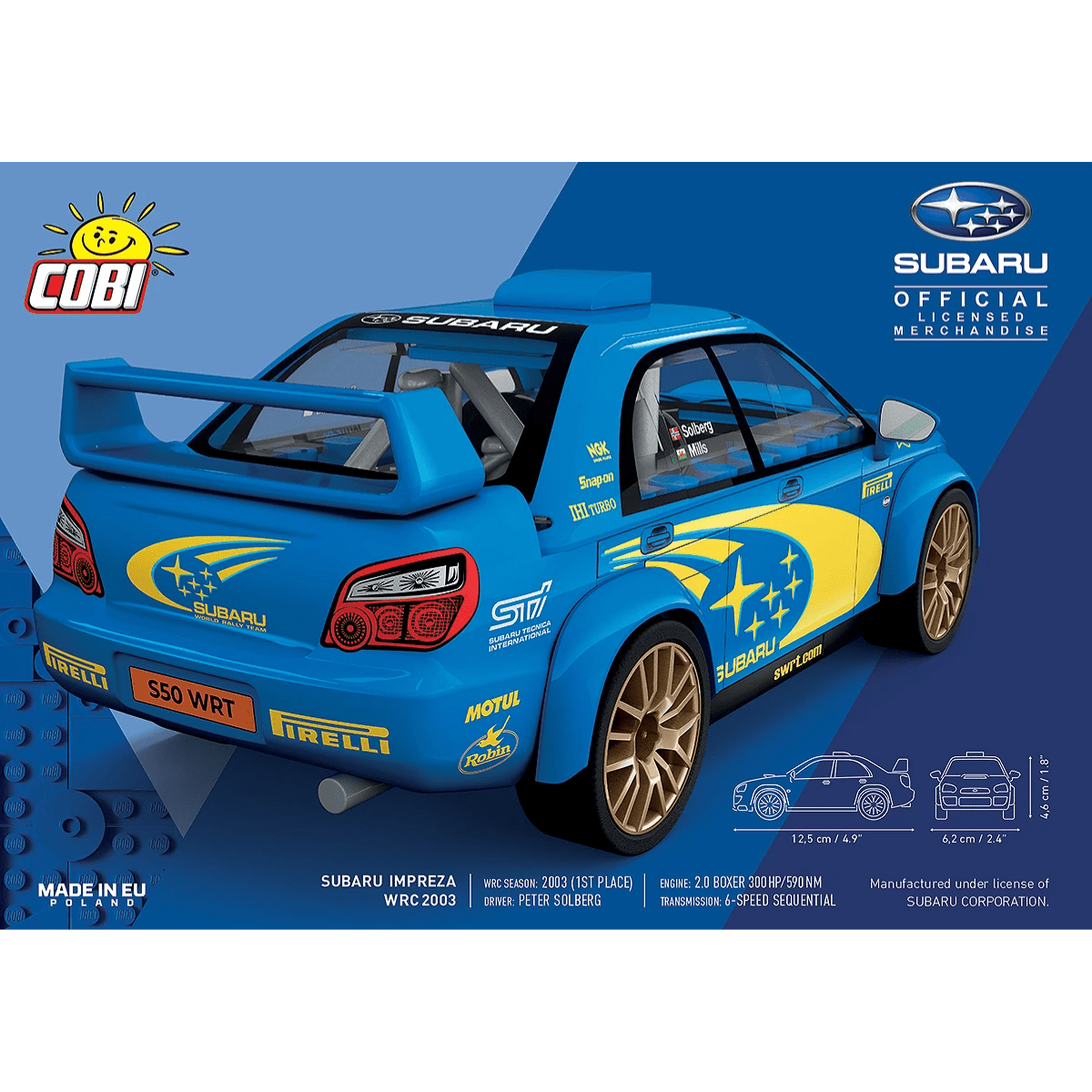 COBI Bricks Subaru Impreza WRC 2003 Building Toy Set - 1:35 Scale - Phillips Hobbies