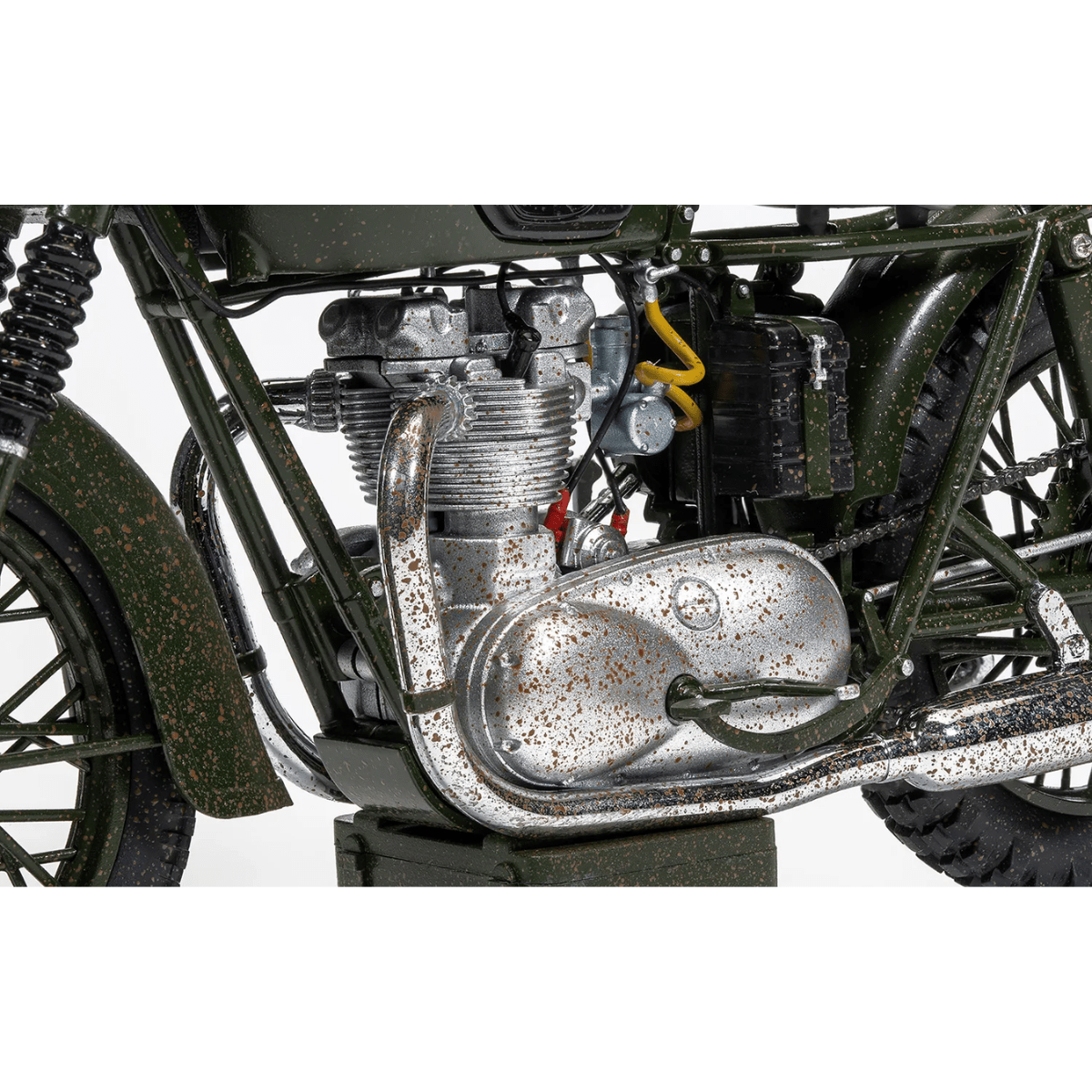 Corgi CC08501 Triumph TR6 Trophy Motorcycle (Weathered) The Great Escape - 1:12 Scale - Phillips Hobbies