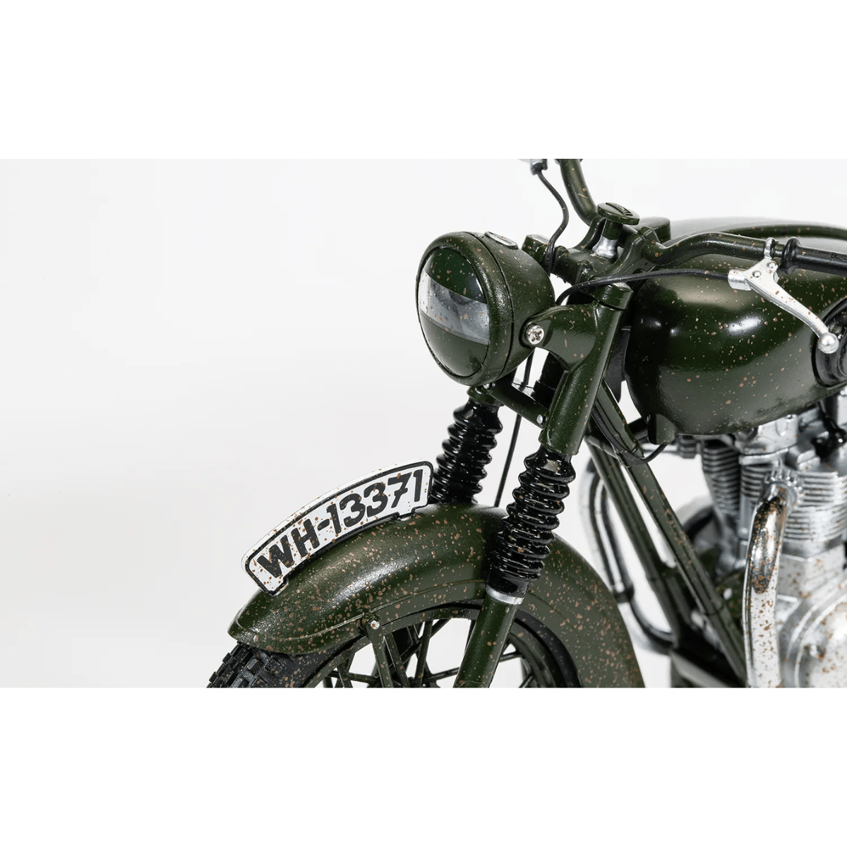 Corgi CC08501 Triumph TR6 Trophy Motorcycle (Weathered) The Great Escape - 1:12 Scale - Phillips Hobbies