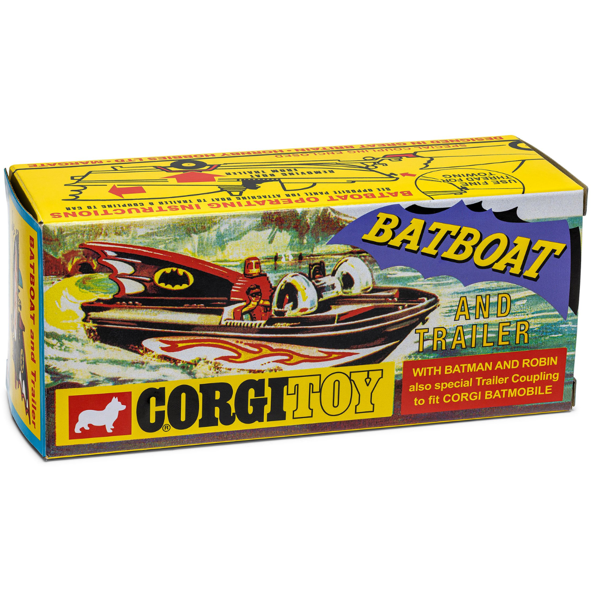 Corgi CD54321062 Corgi Toys 107 - Bat Boat With Batman & Robin (Reissue) - 1:43 Scale - Phillips Hobbies