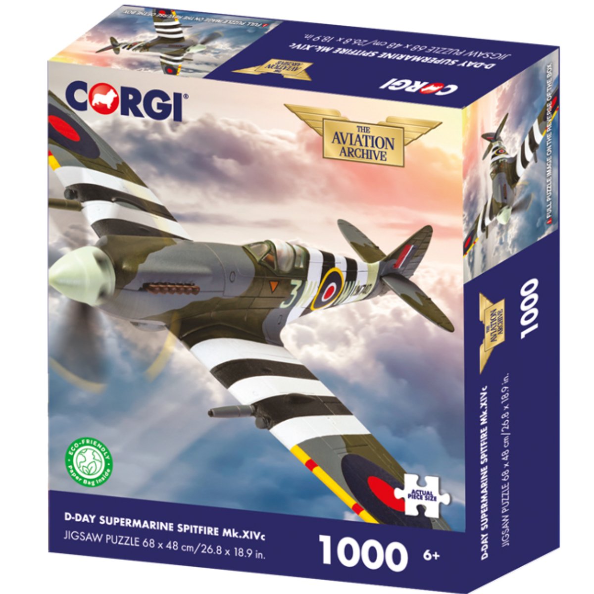 Corgi D-Day Supermarine Spitfire Mk.XIVc - 1000 Piece Puzzle - Phillips Hobbies