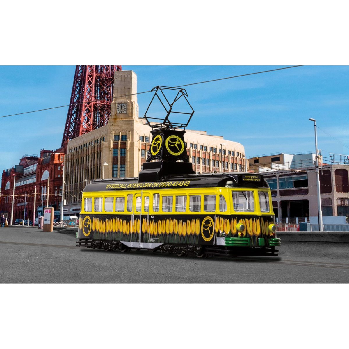 Corgi OM44013 Brush Railcoach Blackpool Transport 'Interflora' - Phillips Hobbies