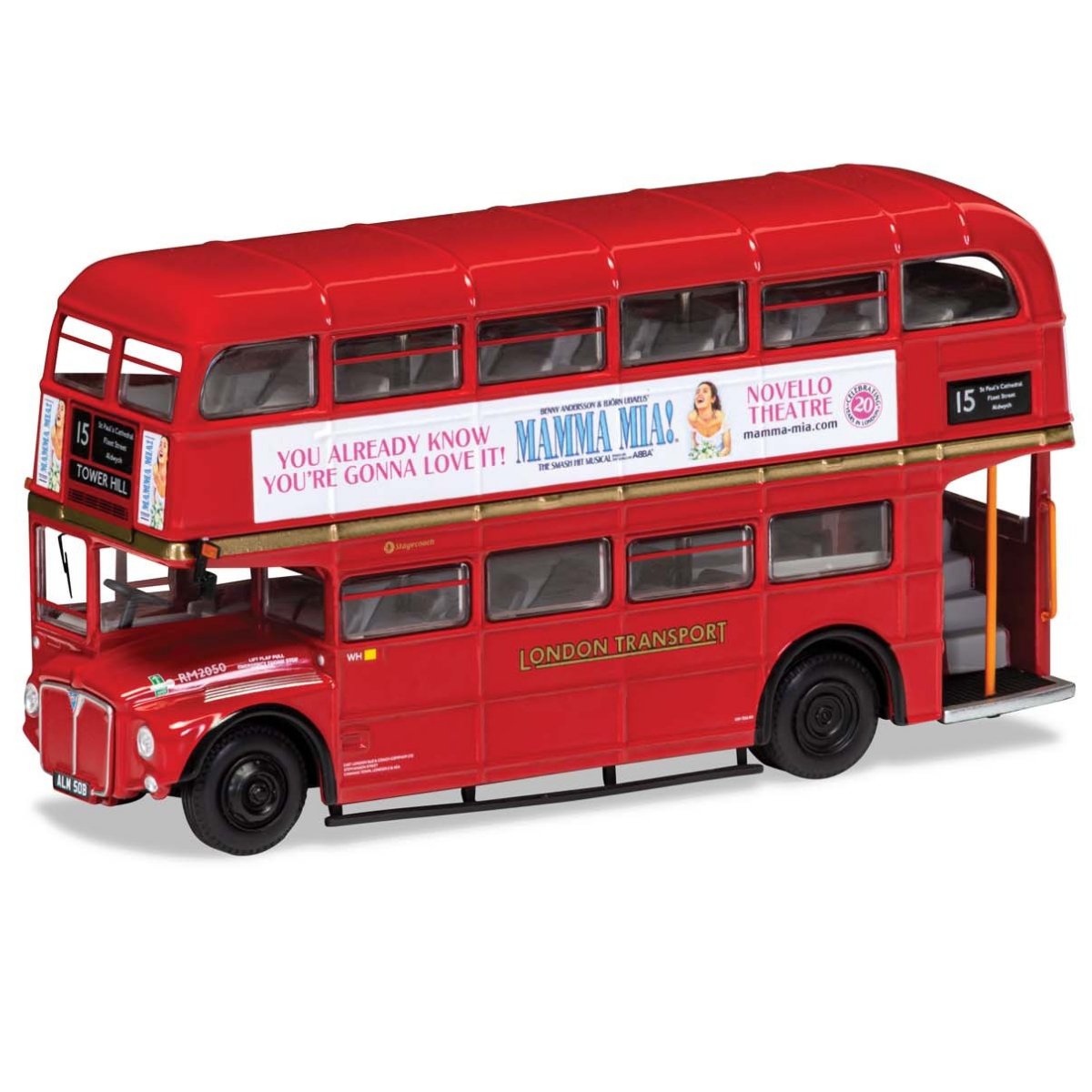 Corgi OM46316A AEC Type RM, ALM 50B, Heritage Route 15 Tower Hill, 'MAMMA MIA!' - Phillips Hobbies