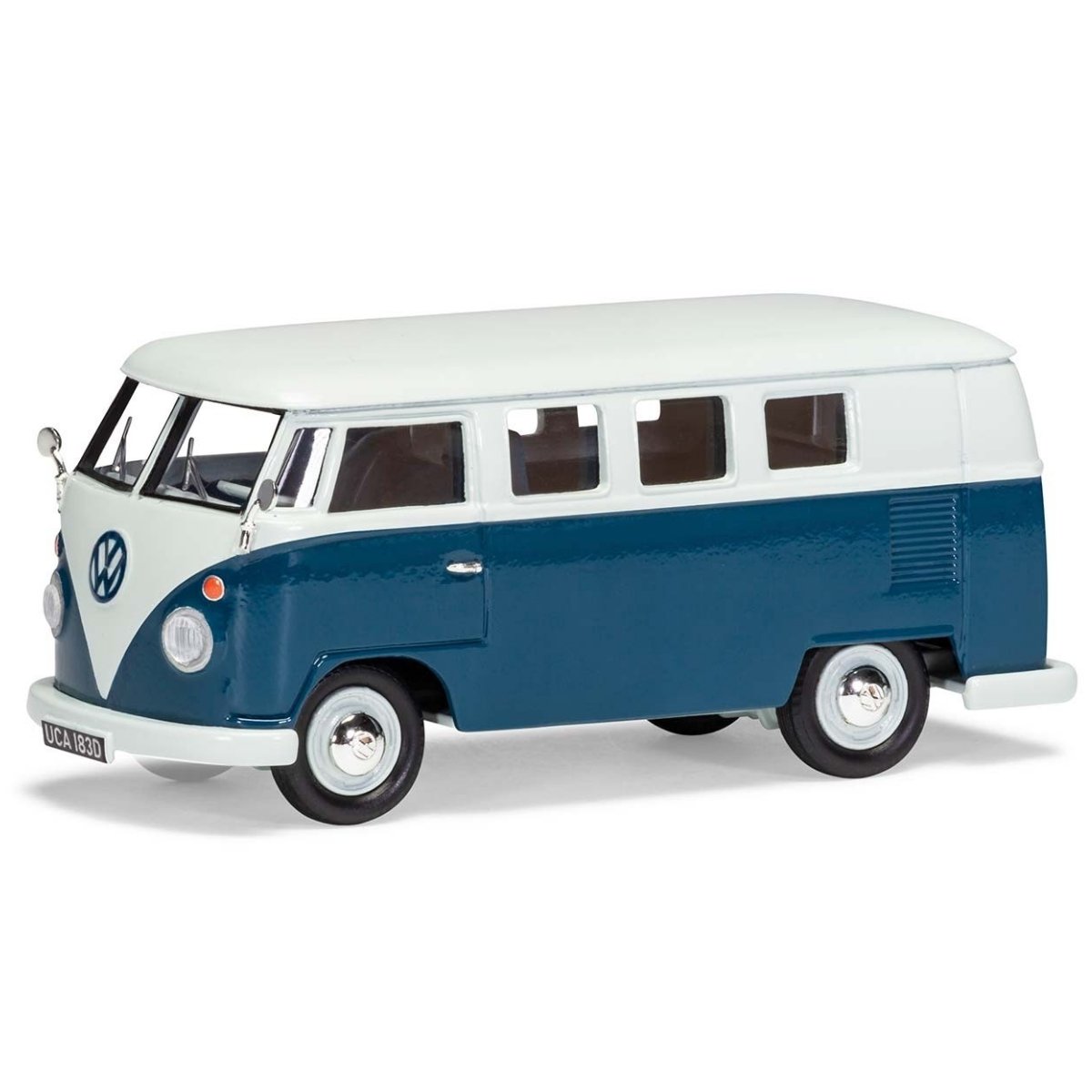 Corgi VA08102 Volkswagen Type 2 Camper, Sea Blue & Cumulus White - 1:43 Scale Model