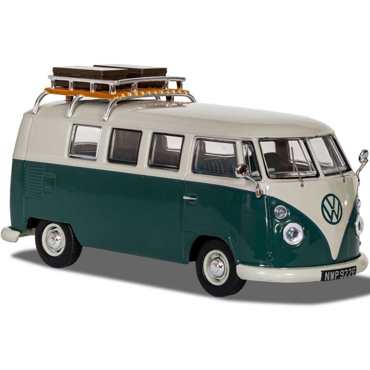 Corgi VA14500 Volkswagen Type 2 1500 SP Devon Caravette, Pearl White & Velvet Green - 1:43 Scale Model
