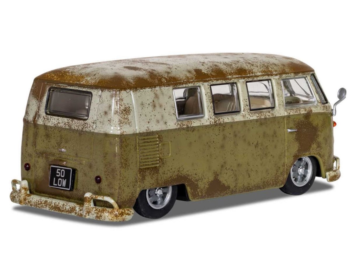 Corgi VA14501 Volkswagen Type 2 1500 Camper 'Rat-Look', Mango Green & Seagull Grey - Phillips Hobbies
