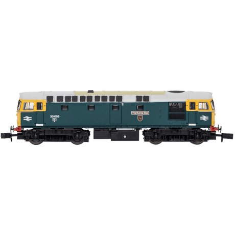 Dapol 2D - 001 - 011 Class 33 056 'The Burma Star' BR Blue FYE - N Gauge - Phillips Hobbies