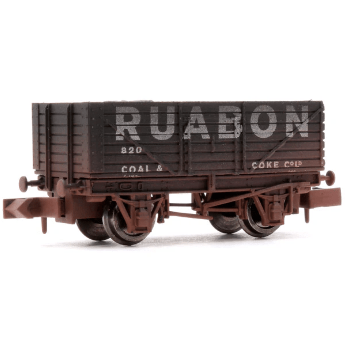 Dapol 2F - 071 - 083 7 Plank Wagon Ruabon 820 Weathered - N Gauge - Phillips Hobbies
