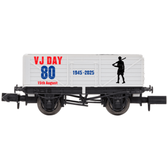 Dapol 2F - 071 - 100 7 Plank Wagon VJ Day 80th Anniversary - N Gauge - Phillips Hobbies