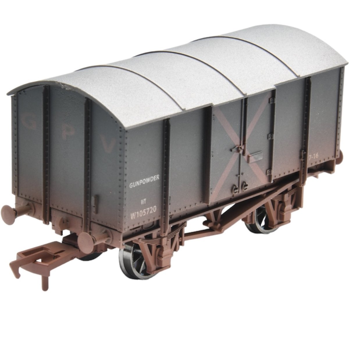 Dapol 4F-013-180 Gunpowder Van GWR W105720 Weathered - OO Gauge
