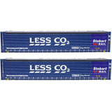 Dapol 4F - 028 - 021 45FT Containers Curtainsided Less CO2 Stobart Rail - OO Gauge - Phillips Hobbies