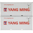 Dapol 4F - 028 - 059 20ft Containers Yang Ming 322593 5 & 106832 1 - OO Gauge - Phillips Hobbies