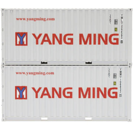 Dapol 4F - 028 - 059 20ft Containers Yang Ming 322593 5 & 106832 1 - OO Gauge - Phillips Hobbies