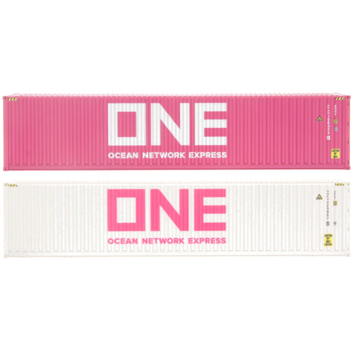Dapol 4F-028-104 40ft Containers Pink One Twin Pack 186325 1 & 009887-1 - OO Gauge