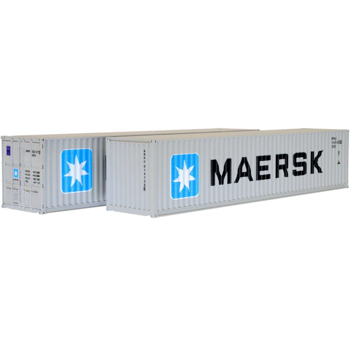 Dapol 4F-028-108 40ft Containers Maersk Twin Pack MRUK 0141156-9 / 022317-9 - OO Gauge - Phillips Hobbies