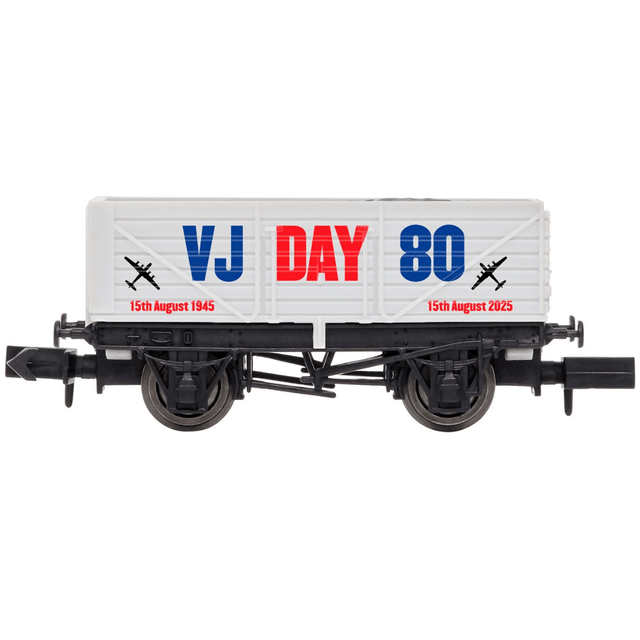 Dapol 7 Plank Wagon VJ Day 80th Anniversary Air Force - N Gauge - Phillips Hobbies