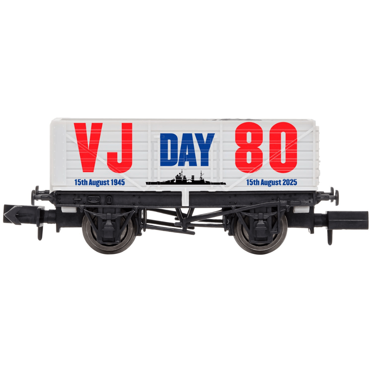 Dapol 7 Plank Wagon VJ Day 80th Anniversary Navy - N Gauge - Phillips Hobbies