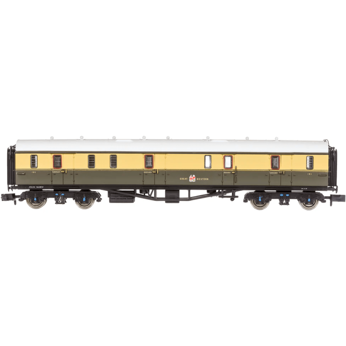 Dapol N Gauge Collett Coach Choc & Crm Full Brake Composite Great Western 181 - N Gauge - Phillips Hobbies