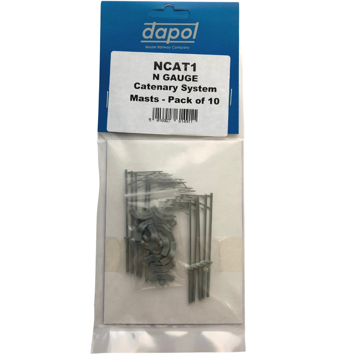Dapol NCAT1 N Gauge Single Track Catenary Masts - Pack of 10 - Phillips Hobbies