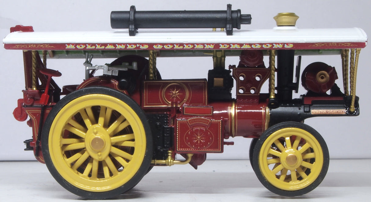 Oxford Diecast 76BUR007 Burrell Scenic Showmans Loco Winston Churchill - 1:76 Scale