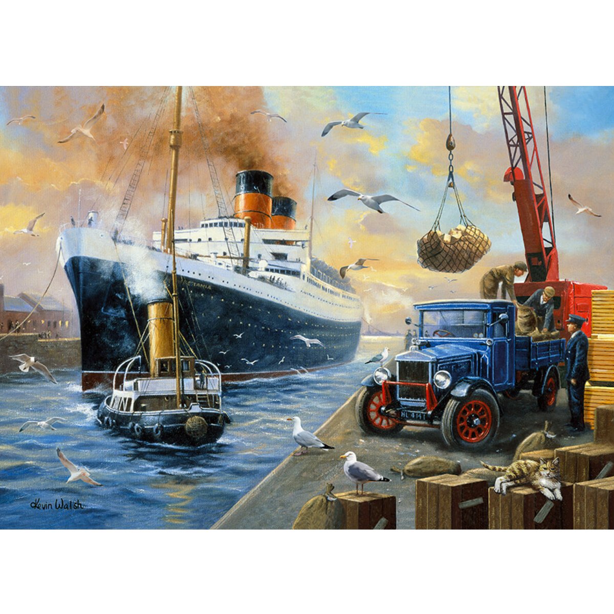 Entering Port - Kevin Walsh 1000 Piece Jigsaw Puzzle