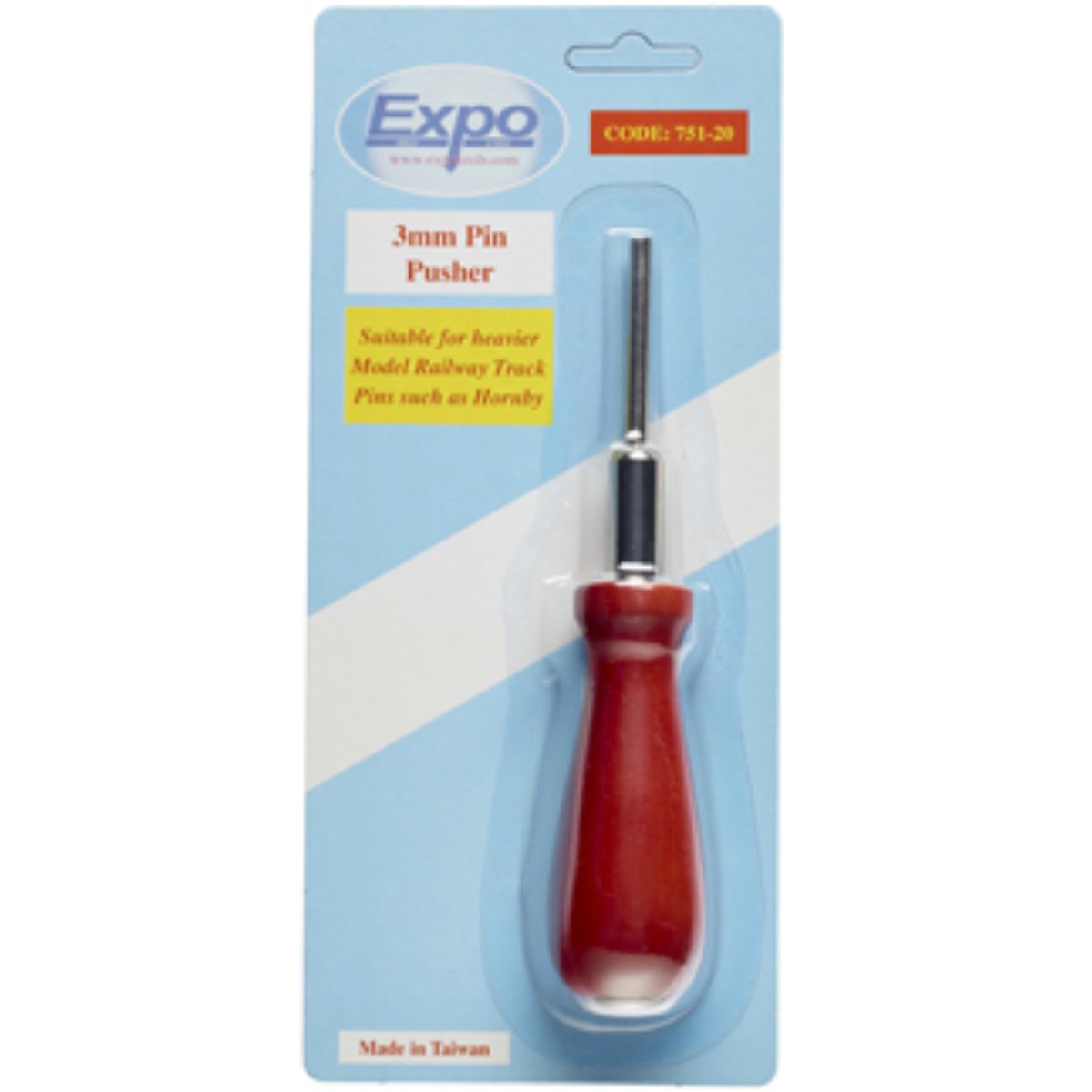 Expo Tools 75120 High Quality 3mm Pin Pusher - Phillips Hobbies