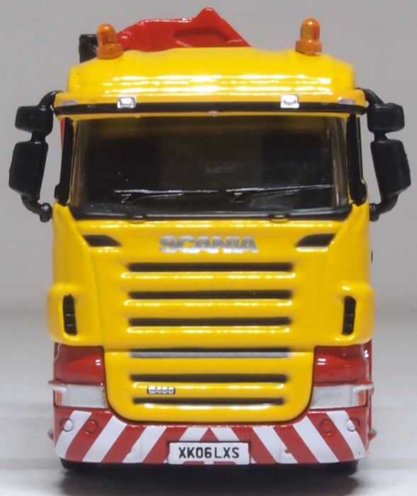 Oxford Diecast 76SCL005 Scania Crane Lorry Yellow - 1:76 Scale